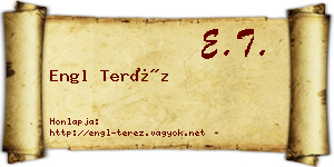 Engl Teréz névjegykártya